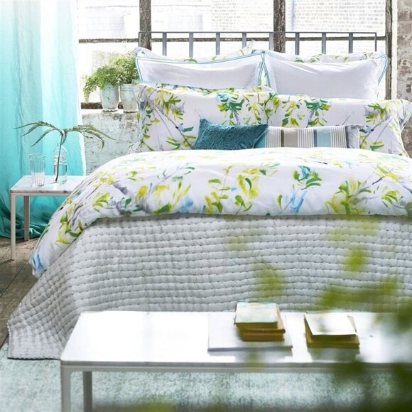 Designers Guild Willow Acacia European Sham 26" x 26" Linen Cotton Pillowcase - Picture 4 of 5